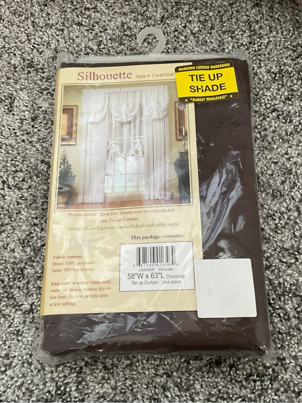 Silhouette Tie Up Shade Panel - Chocolate Brown